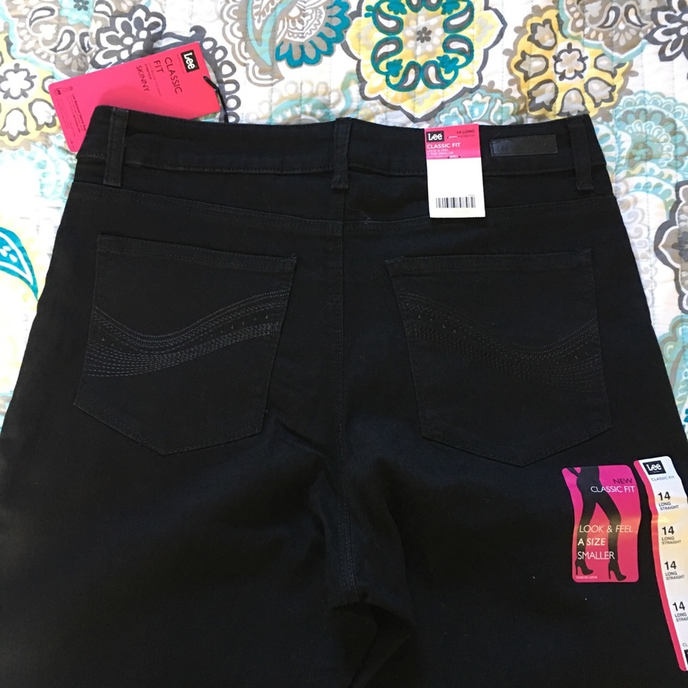 Lee skinny black jeans, NWT, sz 14 long